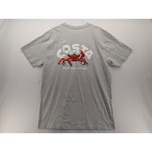 NWT Costa Species Shield Sort Sleeve T-Shirt in Heather Grey size Large